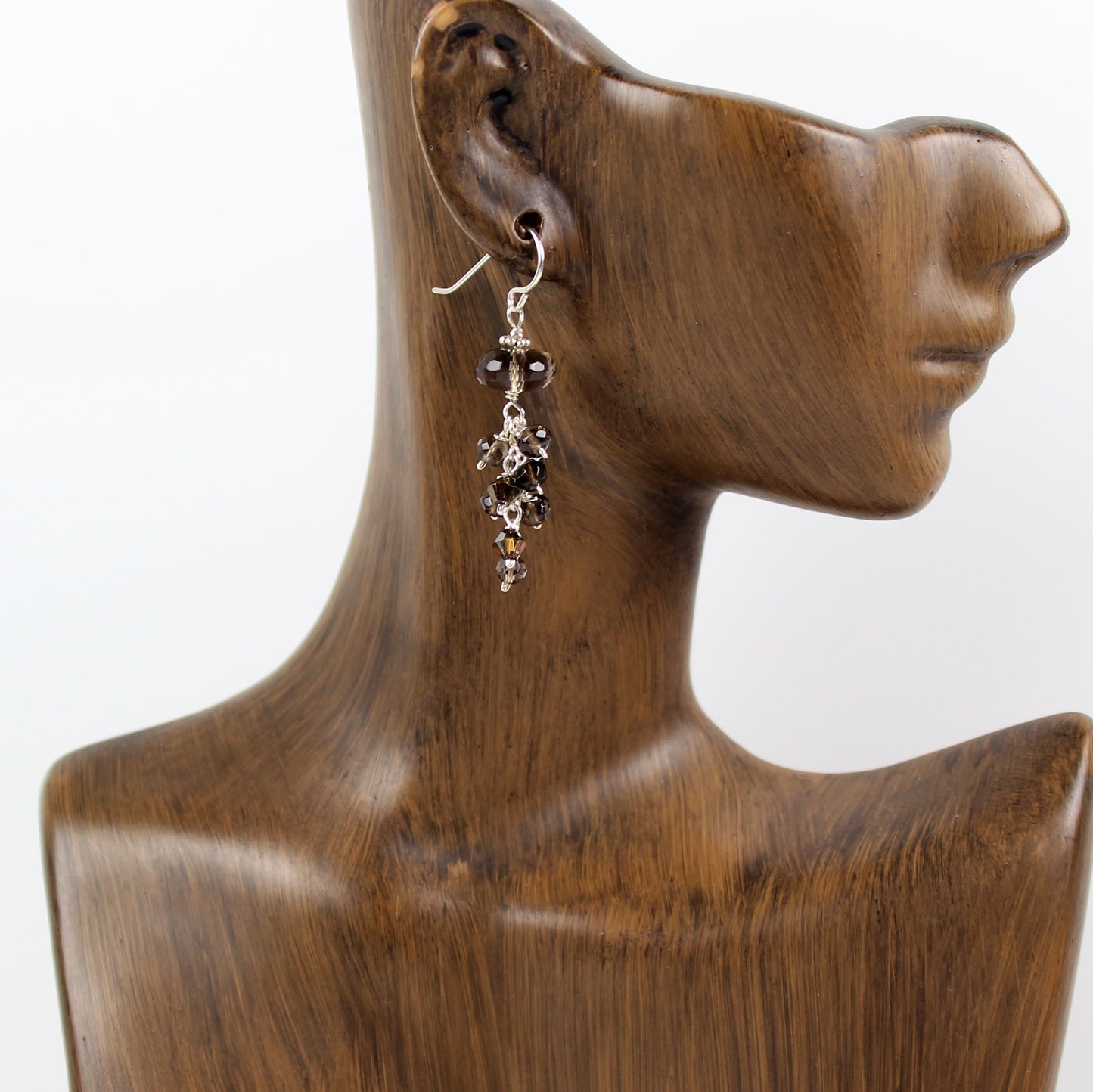 Smoky Quartz Waterfall Earrings